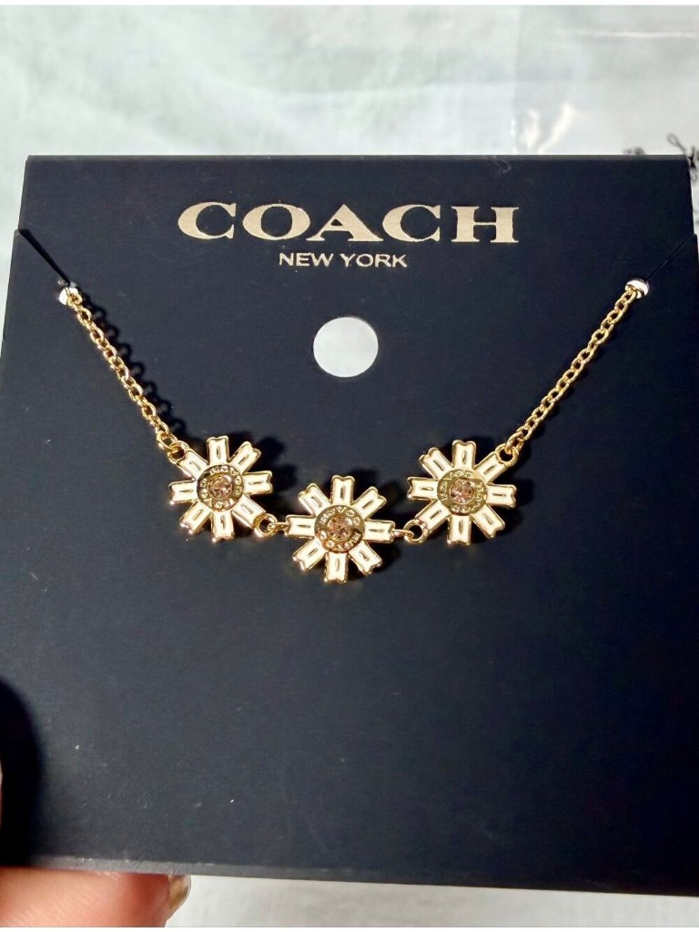 Coach triple daisy bracelet